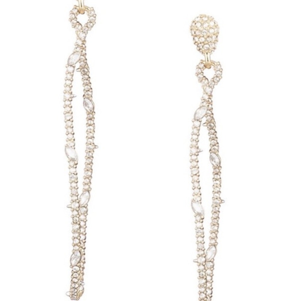 Alexis Bittar SILVER Curvy Hoop Earrings